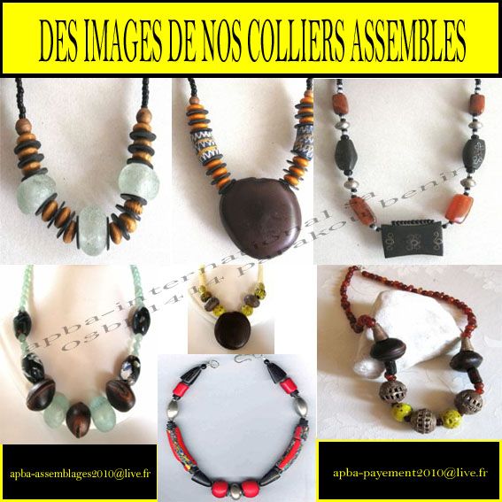 Boites customiser colliers en perles de verres : par eliecreation